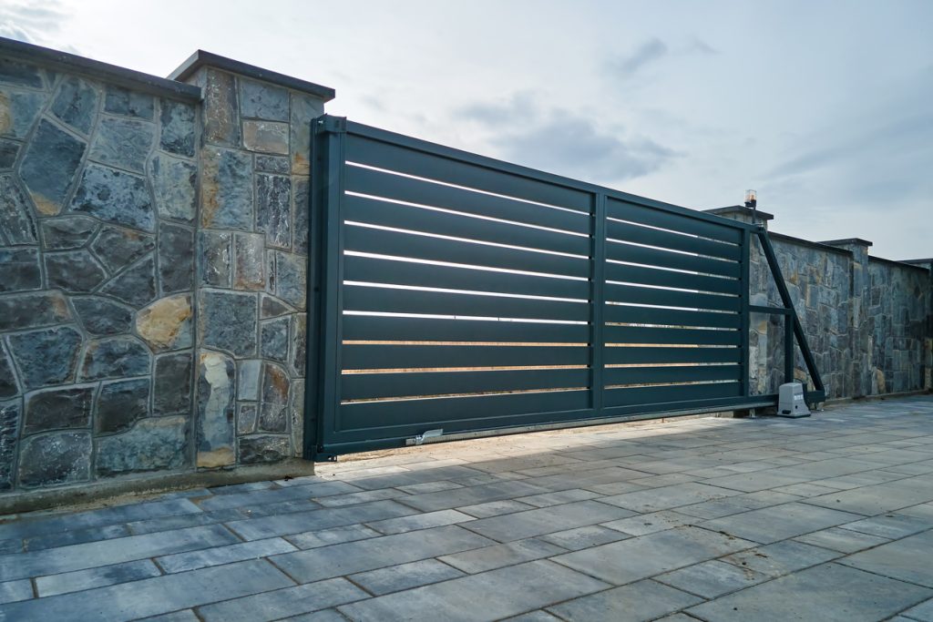 black electric gates